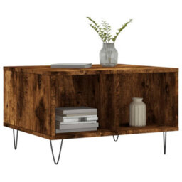 Berkfield Coffee Table Smoked Oak 60X50X36.5 Cm Engineered Wood - thumbnail 3