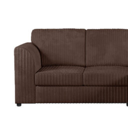 Furnishings For Less UK Luxor Chocolate Jumbo Cord 4 Seater Corner Sofa Right Hand Facing - Full Back - thumbnail 3