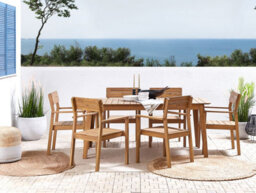 Beliani Garden Dining Table Fornelli 180 Cm 90 Cm Acacia Wood Brown - thumbnail 2