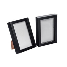 "Nicola Spring 5 X 7"" Photo Frames - Black - 3D Photo Frame Picture Frame Box Portrait Display Case (17.5 X 12.5Cm) Set Of 2" - thumbnail 1