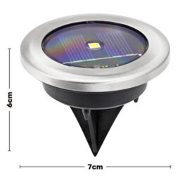 Taylor & Brown 4 Pack Solar Powered Decking Lights Outdoor Garden Stainless Steel Ground Lights Lamp White Deck Pathway Lighting - thumbnail 8
