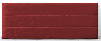 Comfy Deluxe 5Ft 20Inch  Red Crush Velvet  Verona Headboard