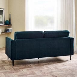 Furniturebox Uk Logan Ocean Blue Fabric 3 Seater Sofa - thumbnail 3