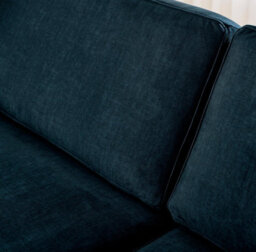 Furniturebox Uk Logan Ocean Blue Fabric 3 Seater Sofa - thumbnail 4