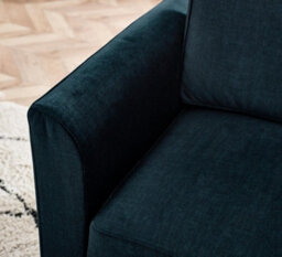 Furniturebox Uk Logan Ocean Blue Fabric 3 Seater Sofa - thumbnail 5