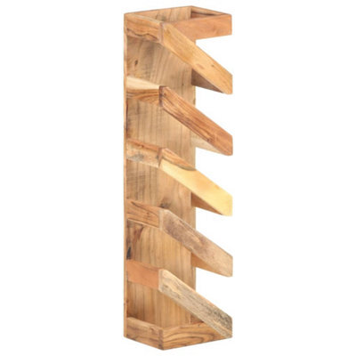 Berkfield Wine Rack For 5 Bottles Solid Acacia Wood - image 1