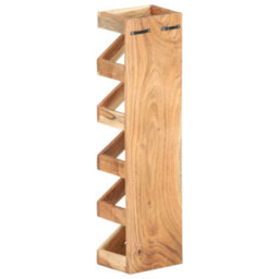 Berkfield Wine Rack For 5 Bottles Solid Acacia Wood - thumbnail 3