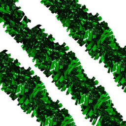 Neel Blue 2M X 9Cm Soft & Bright Christmas Tinsel Garland For Xmas Tree & Home Decorations, Emerald Green - thumbnail 3