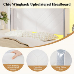 King Size Bed Frame With Led Lights For Bedroom - thumbnail 5