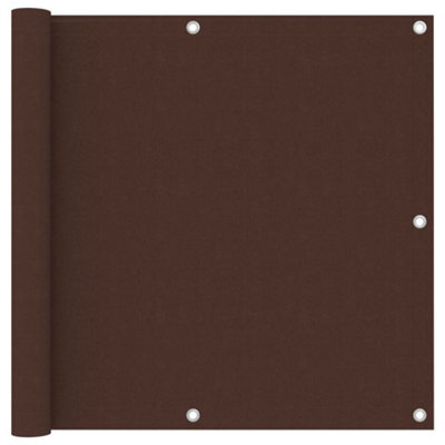 Berkfield Balcony Screen Brown 90X300 Cm Oxford Fabric - image 1