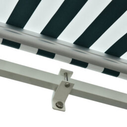 Outsunny Garden Sun Shade Canopy Retractable Awning, 3 X 2.5M, Green And White - thumbnail 9