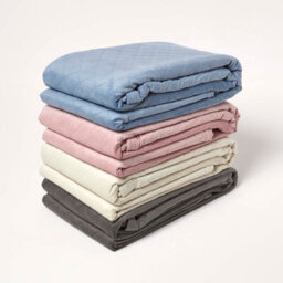 Homescapes Diamond Quilted Cream Velvet Throw - thumbnail 7