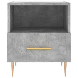 Berkfield Bedside Cabinet Concrete Grey 40X35X47.5 Cm Engineered Wood - thumbnail 4
