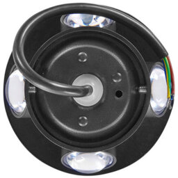 Beliani 2 Pack Outdoor Round Led Wall Lamps Black Aluminium Glass 10 Cm - Cool White - Bulbs Included - thumbnail 5