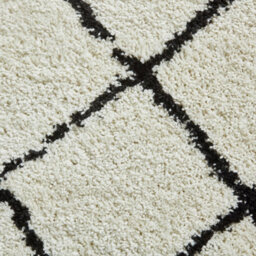 White Black Shaggy Moroccan Modern Geometric Rug For Living Room Bedroom And Dining Room-200Cm X 290Cm - thumbnail 2