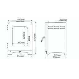 Marlborough Modern Metallic Black 5Kw Defra Wood Burning Stove - thumbnail 4