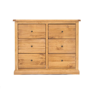 Cabinet Bits Lucca 6 Drawer Chest Of Drawers Brass Knob - image 1