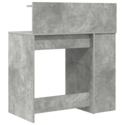 Berkfield Desk With Storage Concrete Grey 90X48X101.5 Cm Engineered Wood - thumbnail 6