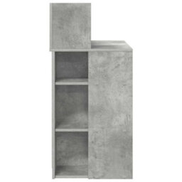 Berkfield Desk With Storage Concrete Grey 90X48X101.5 Cm Engineered Wood - thumbnail 5