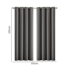Marlow Blackout Curtains Window Curtain Draperies Pair Eyelet Bedroom Decor - thumbnail 2