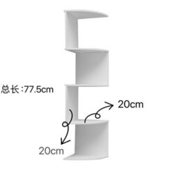 5 Layers Corner Bookshelf Wall Mounted Storage Rack Bookcase Wall - thumbnail 5