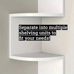 5 Layers Corner Bookshelf Wall Mounted Storage Rack Bookcase Wall - thumbnail 8