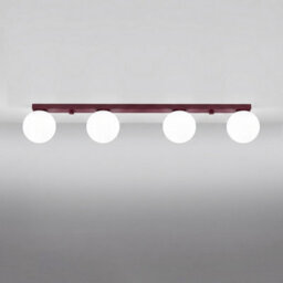 Sollux Lighting Yoli Steel/glass Burgundy 4 Lights Minimalist Ceiling Lamps - thumbnail 3
