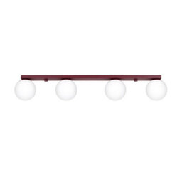 Sollux Lighting Yoli Steel/glass Burgundy 4 Lights Minimalist Ceiling Lamps - thumbnail 1