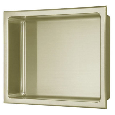 Aquarius Stainless Steel Recess Shower Niche 305 X 360mm In Brushed Brass - image 1
