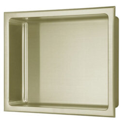 Aquarius Recess Shower Niche 300 X 300mm In Brushed Brass