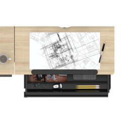 Dellonda Electric Standing Drafting Desk Ergonomic Drawing Sit/stand Table 0-40 Degree Tilt - thumbnail 8