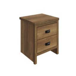 Gfw Boston 2 Drawer Bedside Table Knotty Oak - thumbnail 5