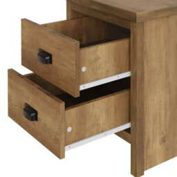 Gfw Boston 2 Drawer Bedside Table Knotty Oak - thumbnail 6