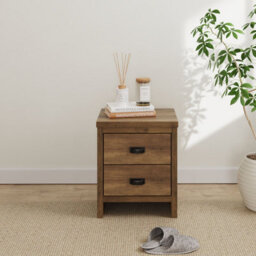Gfw Boston 2 Drawer Bedside Table Knotty Oak - thumbnail 1