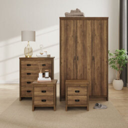 Gfw Boston 2 Drawer Bedside Table Knotty Oak - thumbnail 2