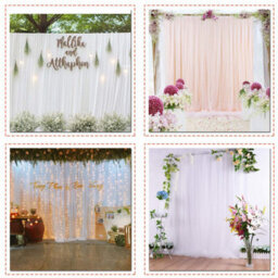 Neel Blue 3X6 Metres Ice Silk Backdrop Photography Curtains, White - thumbnail 7