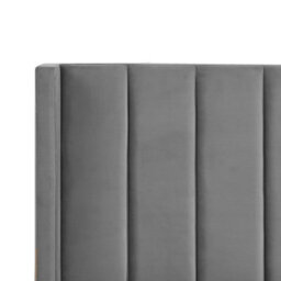 Beliani Bed Velvet Villette 180 X 200 Cm (Eu Super King) Grey - thumbnail 7