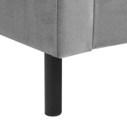 Beliani Bed Velvet Villette 180 X 200 Cm (Eu Super King) Grey - thumbnail 9