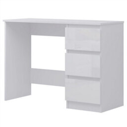 Fwstyle 3 Drawer Dressing Table Vanity Table White Gloss (H) 72 (W) 99 (D) 40Cm - thumbnail 4