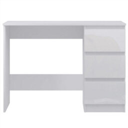 Fwstyle 3 Drawer Dressing Table Vanity Table White Gloss (H) 72 (W) 99 (D) 40Cm - thumbnail 3