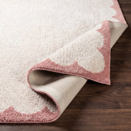Livabliss Fossay Shaggy-Washable Ivory Pink Modern High Pile Living Bedroom Rug 200 X 275 Cm Easy Care, Non Shedding - thumbnail 4