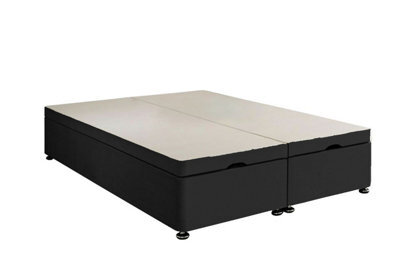 Adore Designs Plush Velvet Ottoman Storage Bed Base - End-Lift - 3Ft Single - Black - image 1