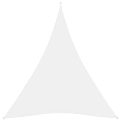 Berkfield Sunshade Sail Oxford Fabric Triangular 3X4X4 M White - image 1
