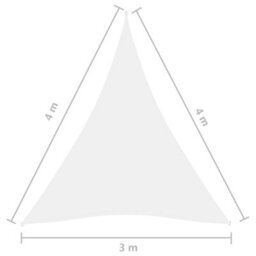 Berkfield Sunshade Sail Oxford Fabric Triangular 3X4X4 M White - thumbnail 6