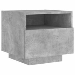 Berkfield Bedside Cabinet With Led Lights Concrete Grey 40X39X37 Cm - thumbnail 5