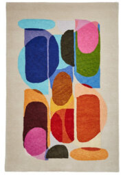 Multicoloured Wool Luxurious Modern Wool Abstract Rug Easy To Clean Living Room And Bedroom-120Cm X 170Cm - thumbnail 8