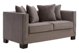 Orsina Versatile Design 2 Seat Viola Brown Sofa, Stylish Minimalist Mid Century Sofa For Livingroom, Sleek Sofa - thumbnail 6