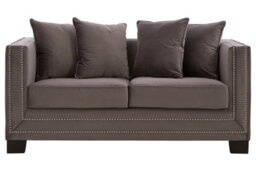Orsina Versatile Design 2 Seat Viola Brown Sofa, Stylish Minimalist Mid Century Sofa For Livingroom, Sleek Sofa - thumbnail 2