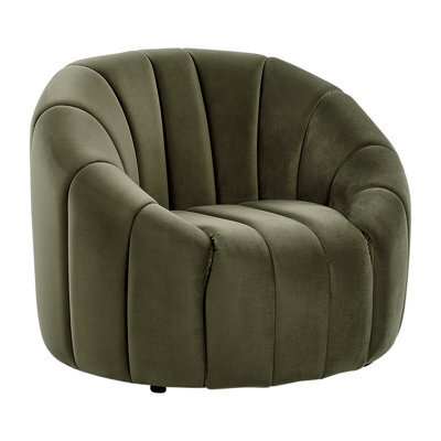 Beliani Armchair Malung Velvet Dark Green - image 1