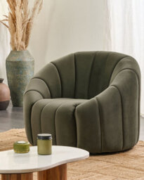 Beliani Armchair Malung Velvet Dark Green - thumbnail 2